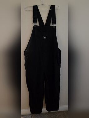 Vans Black Adjustable-Strap Overalls